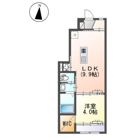 GRANDLUANA(1LDK/1階)の間取り写真