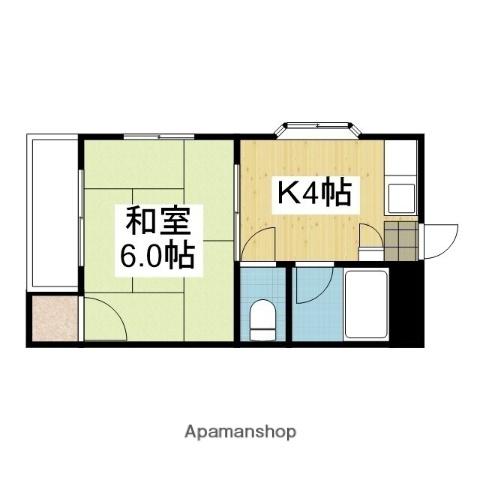 参川第1マンション(1K/2階)の間取り写真