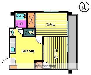 ペアハイツ小坂Ⅱ(2DK/4階)の間取り写真