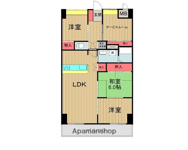 マルイラベンダーヒルズ(4LDK/7階)の間取り写真