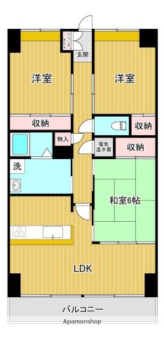 マルイラベンダーヒルズ(3LDK/10階)の間取り写真