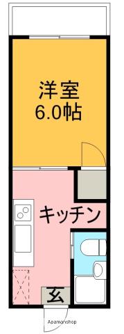 サンハイツ(1K/2階)の間取り写真