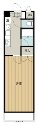 古川ハイム二番館(1DK/2階)の間取り写真