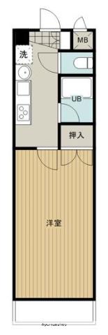古川ハイム二番館(1DK/2階)の間取り写真