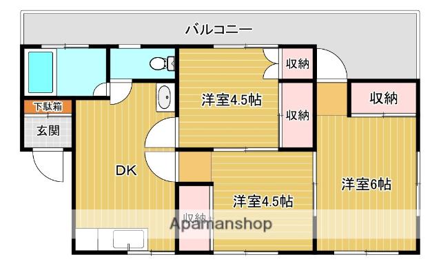 瀬戸マンション(3DK/3階)の間取り写真