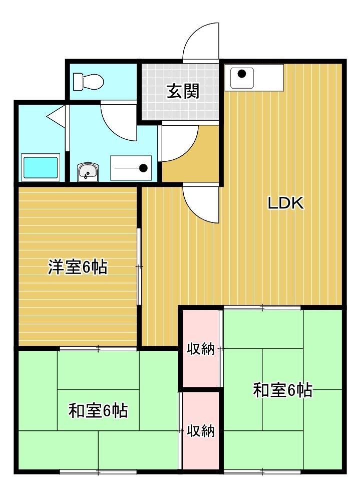 ヴェルベアの森Ⅱ(3LDK/6階)の間取り写真