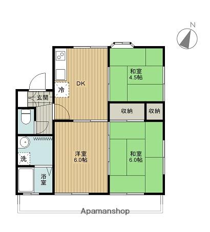 花園ハイツ(3DK/2階)の間取り写真