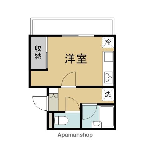 シャトーフジタ(ワンルーム/3階)の間取り写真