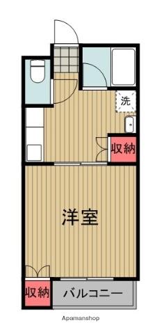 あさだA・B(1DK/2階)の間取り写真