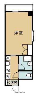 石川マンション5(1K/2階)の間取り写真