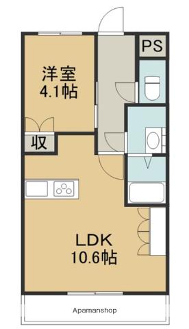 サウスレジデンス(1LDK/2階)の間取り写真