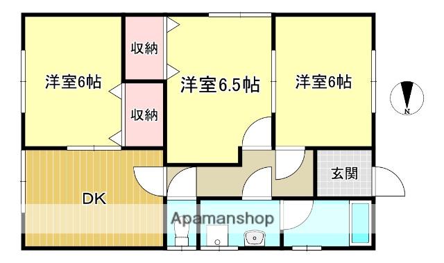 予讃線 伊予西条駅 徒歩10分 1階建 築36年(3DK)の間取り写真