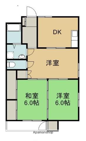 コーポ栄寿第一ビル(3DK/8階)の間取り写真