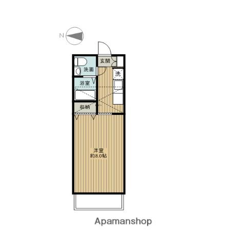 パンデュール喜多川(1K/2階)の間取り写真