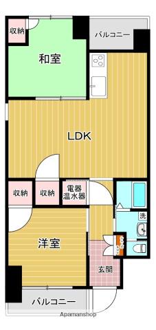 SAIJO大町ロードタウン(2LDK/6階)の間取り写真