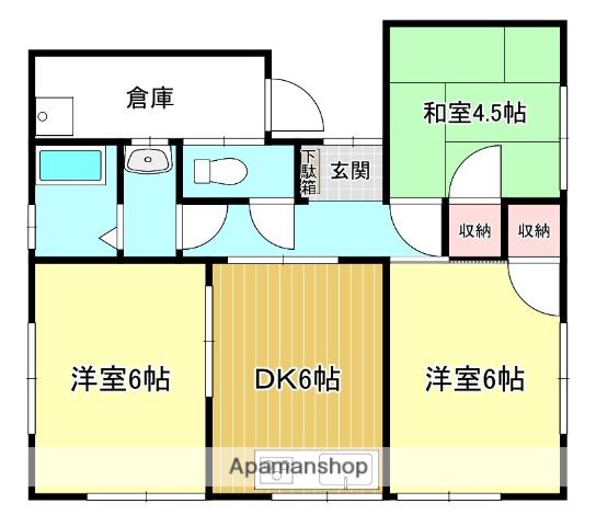 予讃線 伊予西条駅 徒歩40分 1階建 築39年(3DK)の間取り写真