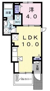 サリーレ・K Ⅰ(1LDK/1階)の間取り写真