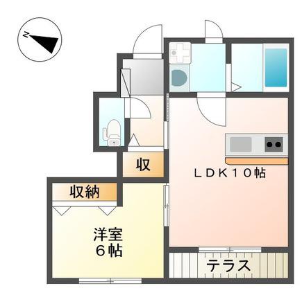 クラリティ(1LDK/1階)の間取り写真