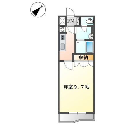 ヴィーヴル 壱番館(1K/1階)の間取り写真