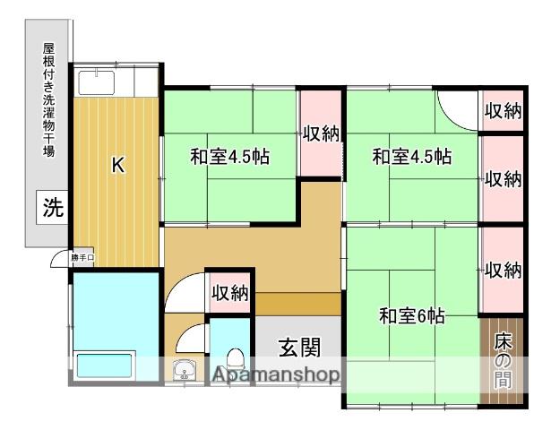 予讃線 伊予西条駅 徒歩38分 1階建 築53年(3K)の間取り写真