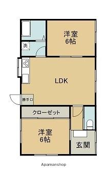 予讃線 伊予西条駅 徒歩13分 1階建 築48年(2LDK)の間取り写真
