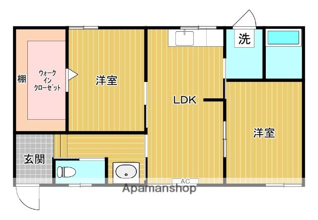 予讃線 伊予西条駅 徒歩13分 1階建 築48年(2LDK)の間取り写真