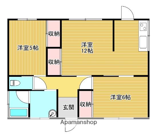 予讃線 伊予西条駅 徒歩18分 1階建 築22年(2LDK)の間取り写真