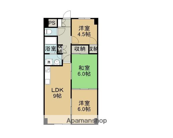 第2コスモハイツ(3LDK/2階)の間取り写真