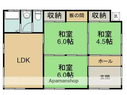 予讃線 伊予小松駅 徒歩13分 1階建 築6年(3LDK)の間取り写真