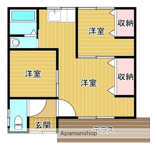 予讃線 伊予西条駅 徒歩20分 1階建 築56年(2LDK)の間取り写真