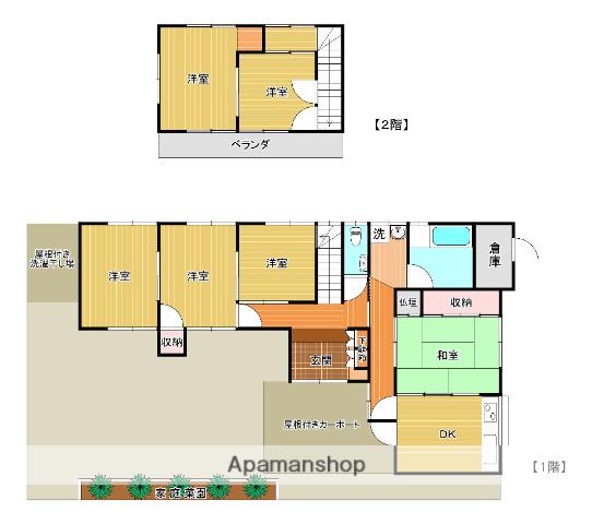 予讃線 伊予三芳駅 徒歩29分 2階建 築54年(6DK)の間取り写真