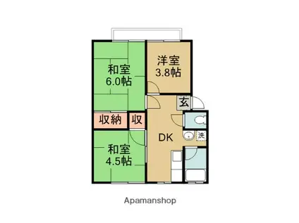 NO.1小野ハイツ(3DK/1階)の間取り写真