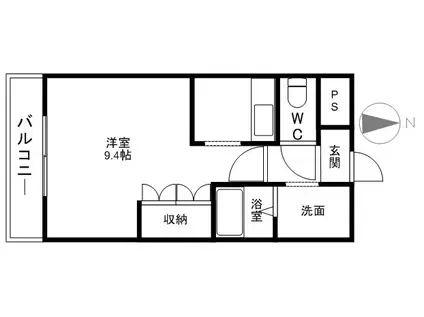 グレイス・ONE(1K/2階)の間取り写真