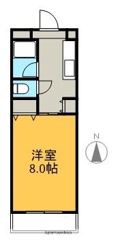 アーバンコート徳常(1DK/3階)の間取り写真