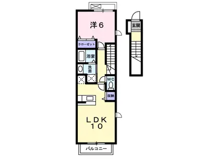 シュヴェスターⅠ(1LDK/2階)の間取り写真