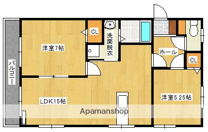 第2光洋ハイツ(2LDK/2階)の間取り写真