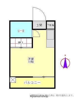 愛媛舗道ビル(ワンルーム/4階)の間取り写真