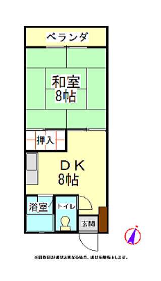谷本マンション(1DK/3階)の間取り写真