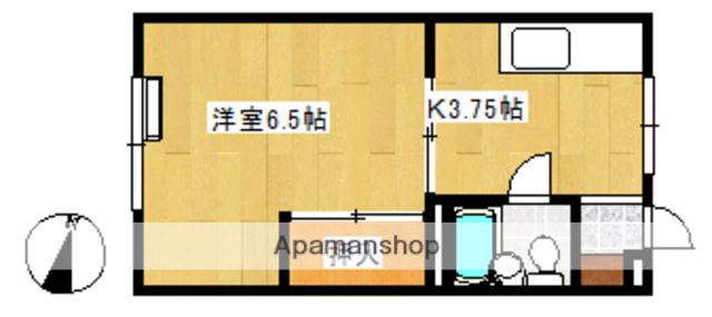 神南ハイツⅡ(1K/1階)の間取り写真