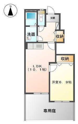 フェアリーコートAYA(1LDK/1階)の間取り写真