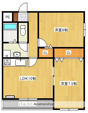 ケサラ西大洲(2LDK/5階)の間取り写真