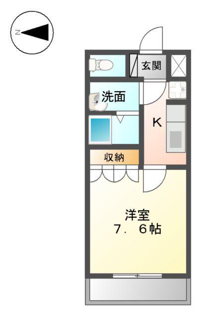 キャッスル リオ(1K/2階)の間取り写真