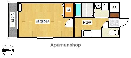 プルミエール・21(1K/2階)の間取り写真