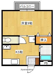 きららハイツ(1K/1階)の間取り写真