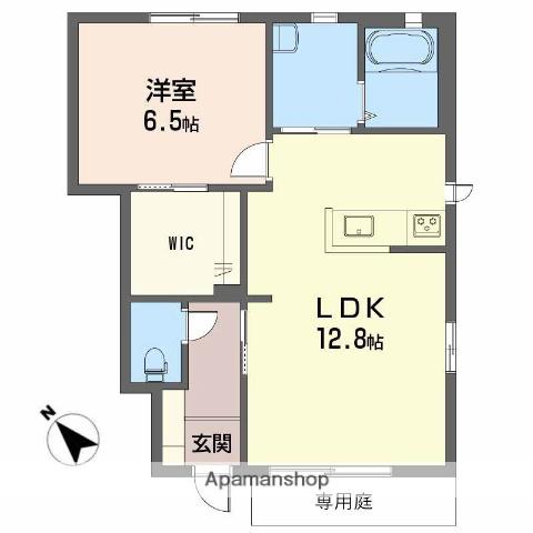 アミティーメゾン(1LDK/1階)の間取り写真