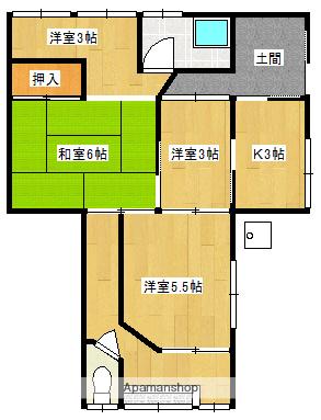 予讃線 八多喜駅 徒歩4分 1階建 築53年(4K)の間取り写真