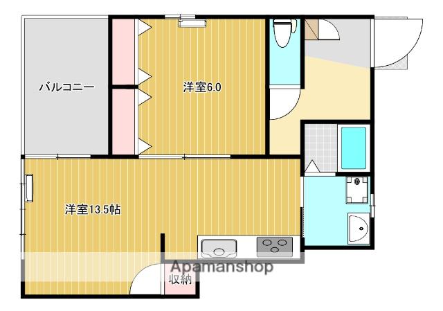 メゾン赤レンガ(1LDK/1階)の間取り写真