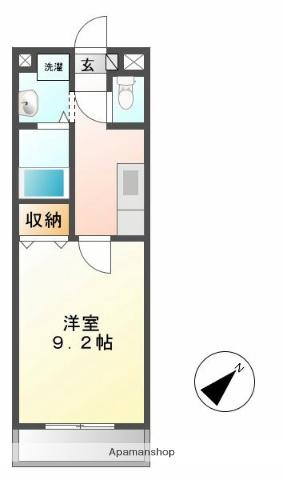 マリベール・トレゾア(1K/2階)の間取り写真