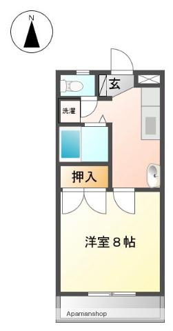 オンディーヌSHIMADA(1K/4階)の間取り写真