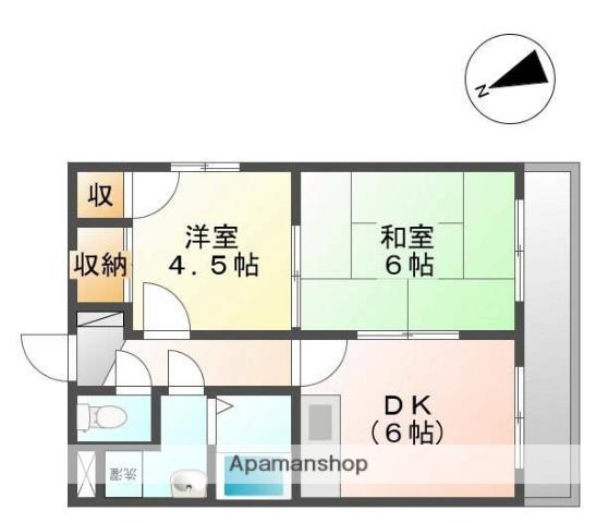 コーポエクセル(2DK/3階)の間取り写真